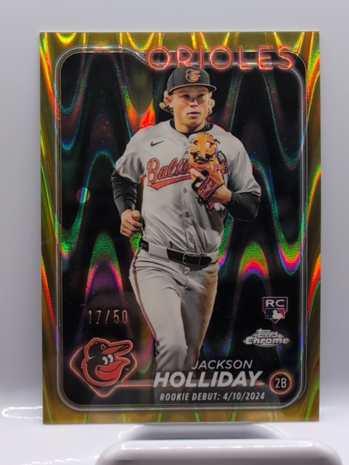2024 Topps Chrome Update Gold Refractor #USC89 Jackson Holliday RC /50