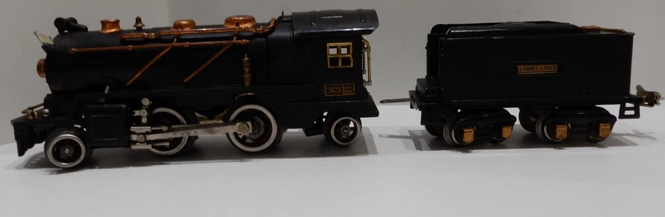 LIONEL Prewar #262E Loco w/262T Tender and 3 car set #600, #601, #602 TESTED - Image 2 of 4