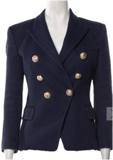 Balmain Jacket Gold Buttons Small Navy Beauti...