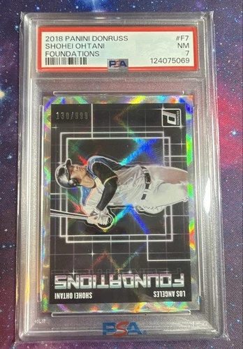 2018 Panini Donruss - Foundations Shohei Ohtani #F7 /999 (RC) Rookie PSA 7 NM