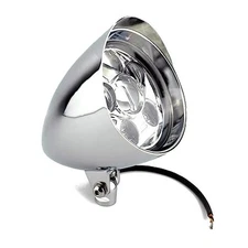 5 3/4 inch Bullet headlight Motorcycle LED Visor Top 10mm Tri Bar 5.75" Chrome