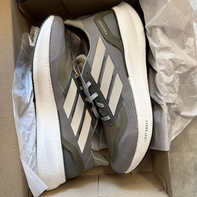 Size 11.5- Adidas Men's Pureboost 5 Running Sneaker, Silver Pebble/Wonder Beige.