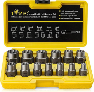 #ad #ad Topec 131 Piece Impact Bolt amp; Nut Remover Set 3 8quot; 13 piece 13 piece $31.44