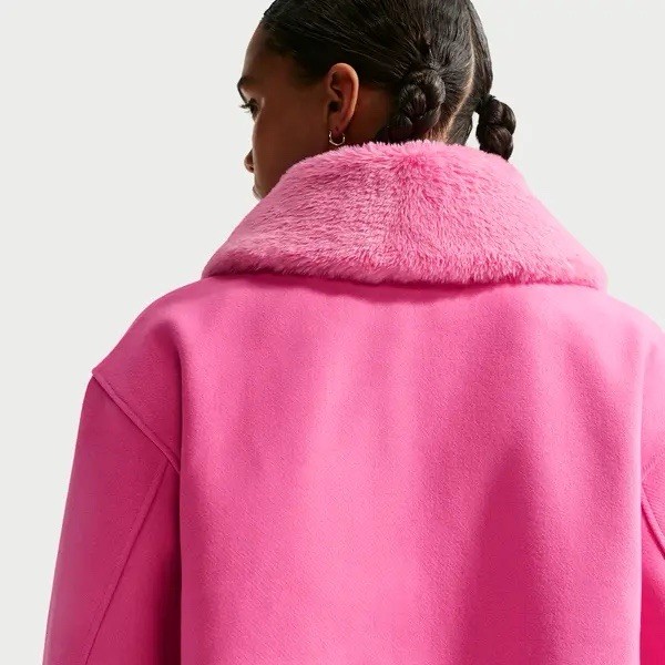 NEW $300 Nike Naomi Osaka Full Zip Varsity Wool Jacket Pink Size