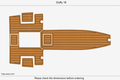 Anti-slip Custom EVA marine deck floor for Duffy 18 - Bild 2 von 9
