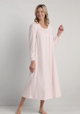 Vintage Miss Elaine Pink Lace Inserts Lingerie Nightgown Robe Set Small Dainty