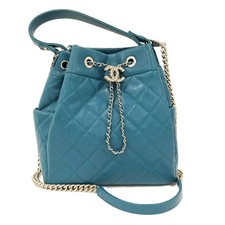 Chanel 2WAY Shoulder Bag Drawstring Matelasse Leather A91277 r0_0302