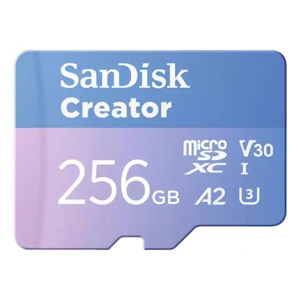 Sandisk Blu Creator Uhs-I V30 (256 Gb, Microsdxc, U3, Uhs-I), Scheda Di Memoria, - Immagine 4