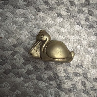 Vintage Solid Brass Figurine, Pelican/ Bird