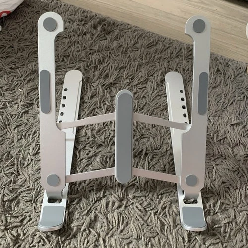 JLC Adjustable Foldable Laptop Riser – Silver w/ Travel Pouch – OEM