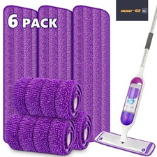 6 Pack Reusable Mop Pads for Swiffer PowerMop, Power Mop Pads 15'' Microfiber Re