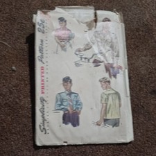 Simplicity Men's Shirt Sewing Pattern Sportswear Vintage Original