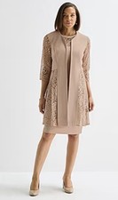 Maya Brooke Lace Dress Suit with Jacket Plus Size 18 Mother of the Bride