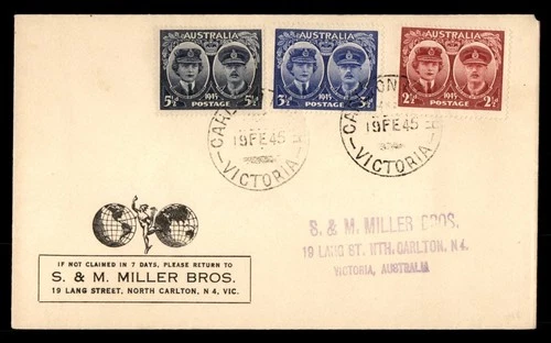 Mayfairstamps Australia FDC 1945 Duchess Gloucester and Duke Gloucester First Da