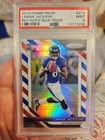 2018 Panini Prizm Lamar Jackson Red White Blue Prizm Rookie #212 PSA MINT 9