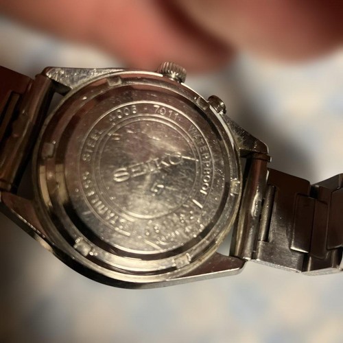 SEIKO BELL MATIC 4006-7011 Automatic winding made by 1965 silver color used - Picture 9 of 12
