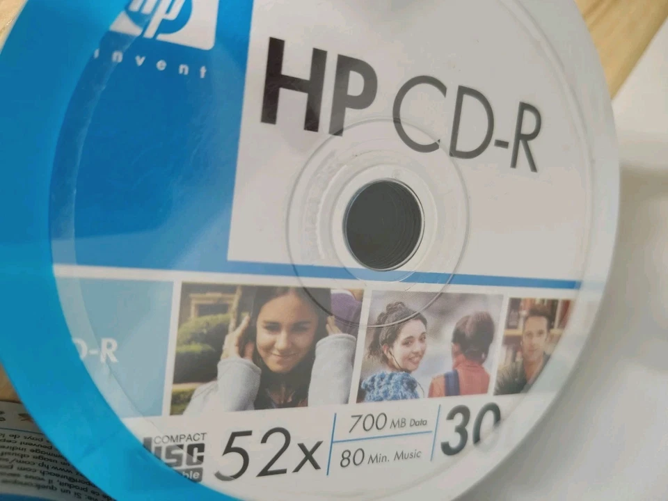 HP CD-R 700 MB 80 Min 52x Speed Pack Of 30 1 New Sealed 1 Open Computer CD DVD - Image 3 of 4