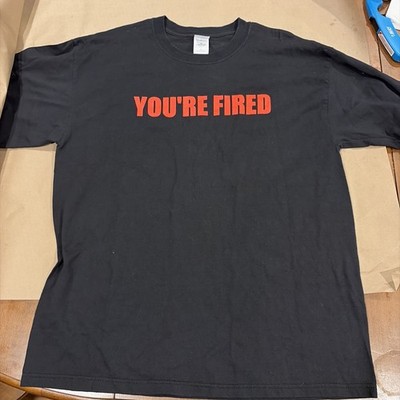 VINTAGE The Apprentice Shirt Adult XL Black You're Fired Donald Trump NBC Store