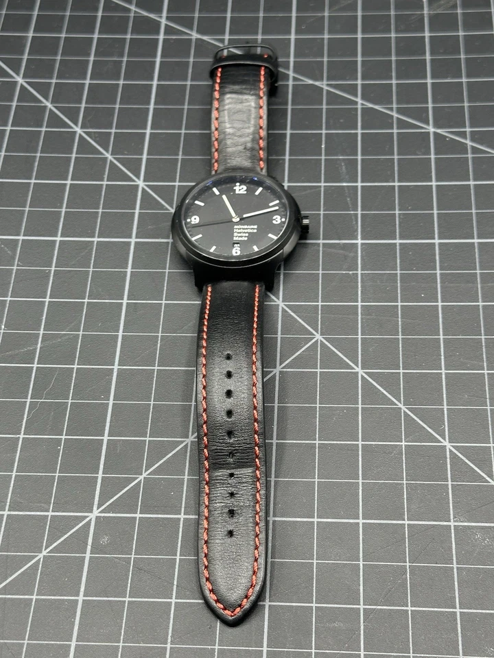 Mondaine Helvetica No1 Bold Steel Black Dial Mens Quartz Watch.         G - image 2 of 4