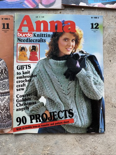 8 Anna Knitting & Needlecraft Magazines 1983 - Picture 9 of 9