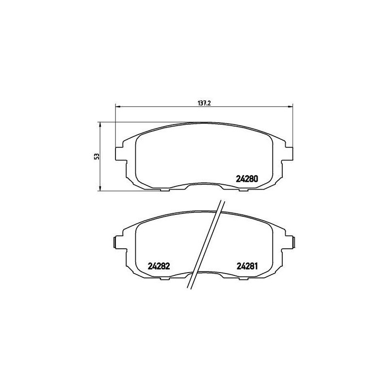 BREMBO P 23 126 Brake Pads Set Front for SX4 Sedici Cube Skyline