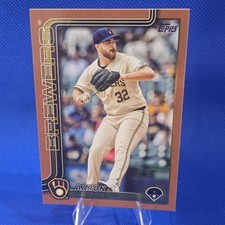 Topps 2025 Series 2 Aaron Civale Gold #648 /2025 Serial Numbered Brewers