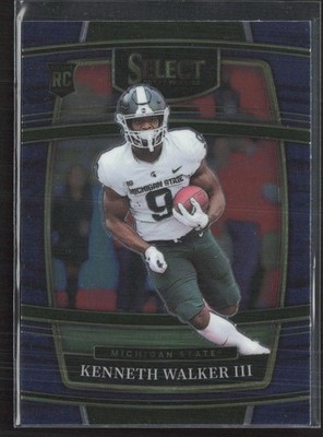 2022 Panini Select Draft #15 Kenneth Walker III Blue Michigan State RC (JT)