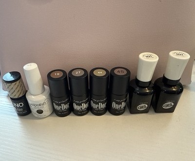 Lot of 8 Shimmer Soak-Off Gel Polish Gelish, Vishine, Sally Hansen, OneDor