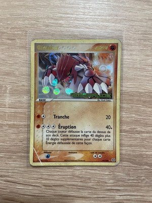 Pokémon Card Groudon EX Emerald 14/106 Holo FR   Damaged / Played Condition