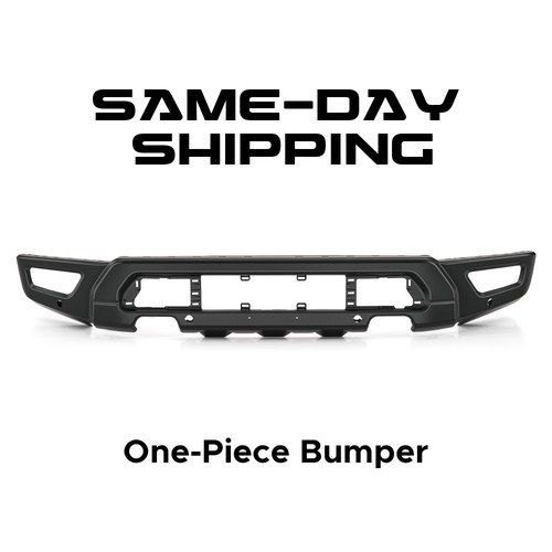 For 2021-2025 Ford F-150 Raptor Front Bumper Cover Face Bar W Sensor Holes Black