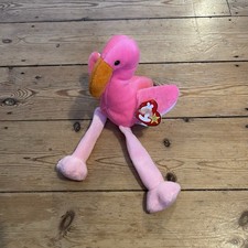 Pinky the Flamingo Ty Beanie Babies 1995 Retired Plush Toy