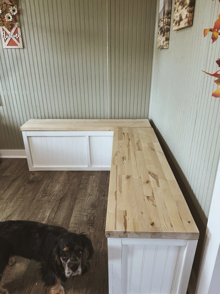 Custom Wooden Nook Bench – Farmhouse Style Seating with Storage - Image 4 of 4