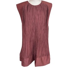 Anthropologie Cap Sleeve Bubble Hem Brown Dress Womens Size Medium