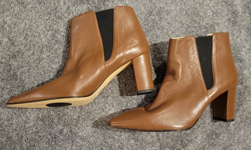 NEW Amalfi Rangoni Boots Firenze Brown Isola Ankle Chelsea Sz 12.5 Handmade - Picture 3 of 7