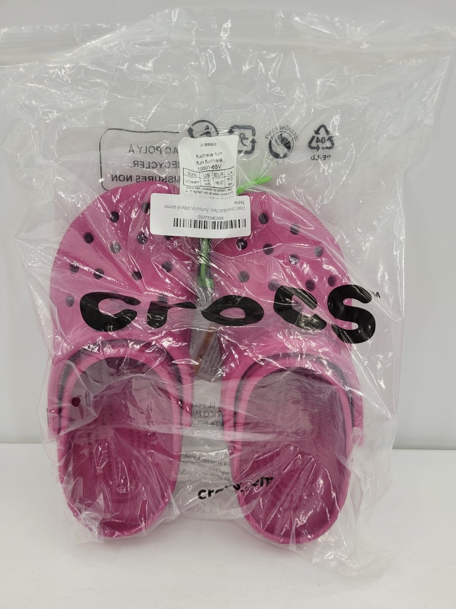 Crocs Classic 10001-6SV Men Woman Fuchsia Fun Color Roomy Fit