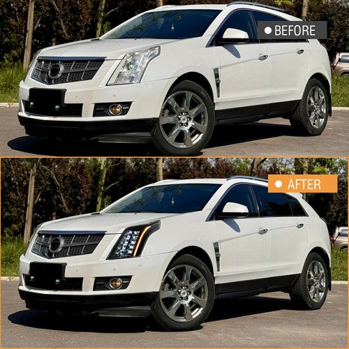 Pair Full LED Headlight Assembly For Cadillac SRX 2010-2016 Projector Front Lamp - Foto 2 di 17