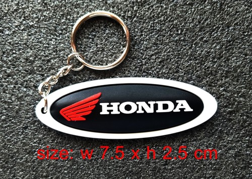 Llavero Ovalado Negro Honda Goma Motocicleta Carreras Motocicleta Regalo - Imagen 2 de 9