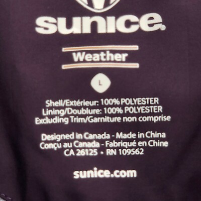 nyalon Sunice Women's Trista Golf Jacket Purple Soft Shell Full Zipper