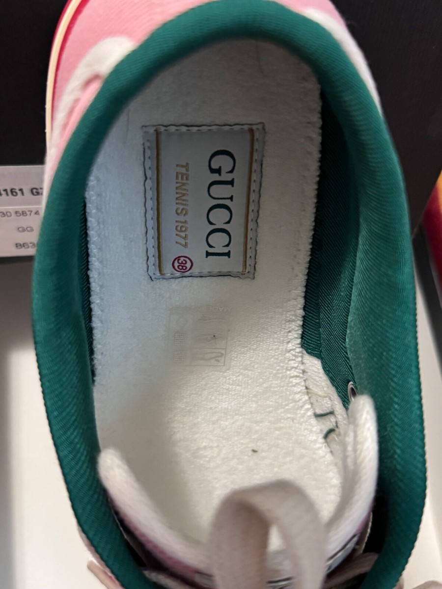 T Gucci new WOMEN'S GG GUCCI PINK TENNIS SIZE 8 (38) 1977 SNEAKER | eBay