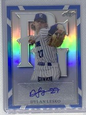 2021 LEAF PERFECT GAME METAL BLUE REFRACTOR DYLAN LESKO AUTO #23/30