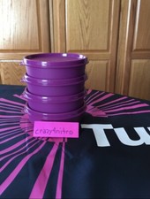 TUPPERWARE LITTLE WONDERS SET OF 4 RHUBARB/PU...
