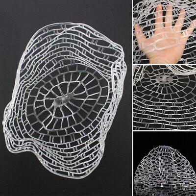 Transparent Rubber Fishing Net Soft Mesh Safe Catch & Release Replacement Net...
