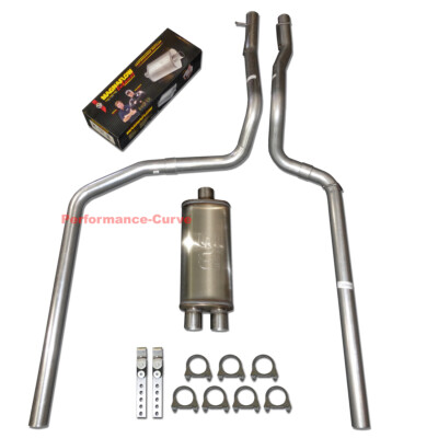 87-96 Ford F150 F250 4.9 5.0 5.8 Truck Performance Dual Exhaust w/ 18'' MagnaFlow