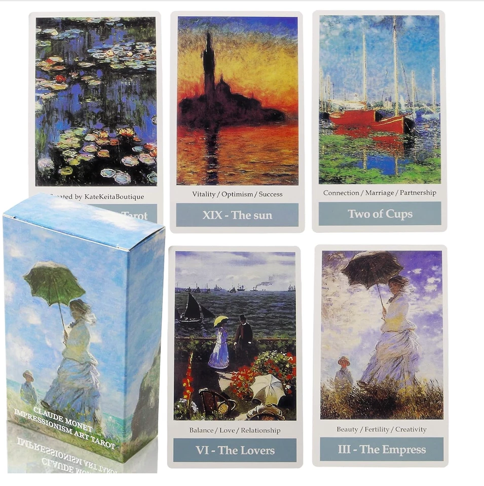 Claude Monet Impressionism Art Tarot w/Guide