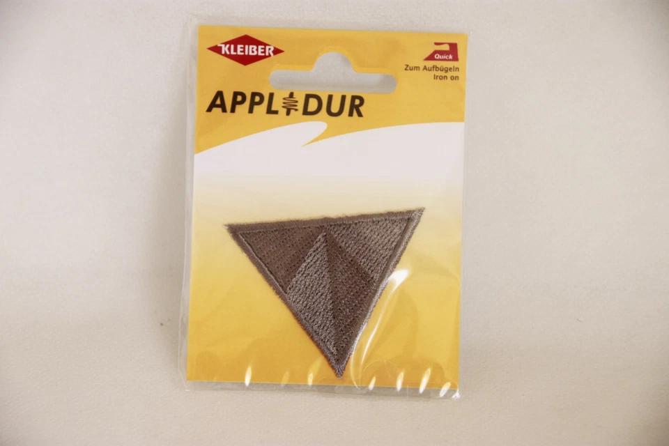 KLEIBER Applikation Dreieck hellgrau 5x5 cm Aufbügler Patches Flicken