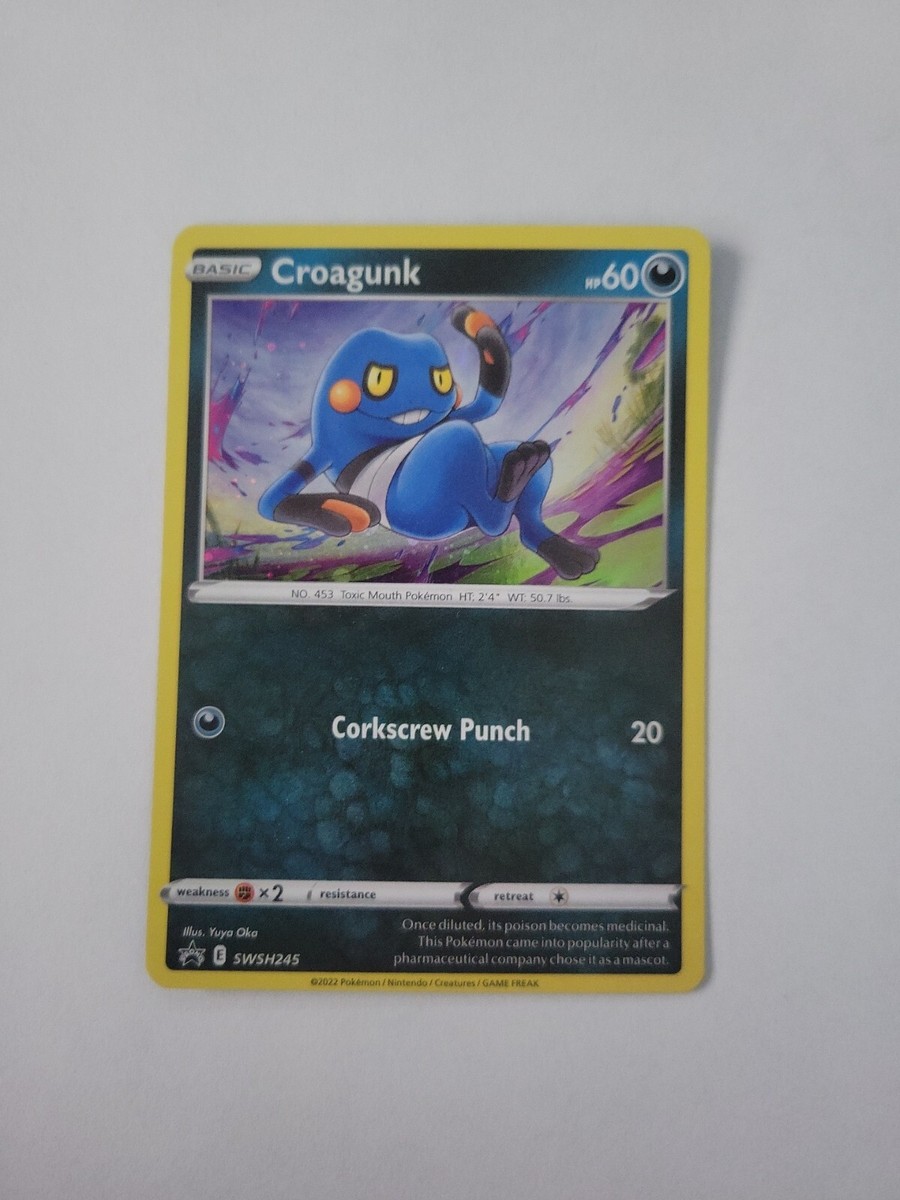 Pokmon TCG Croagunk SWSH245Black Star Promo Cosmos Holo Rare Darkness Fresh Pokmon TCG Croagunk SWSH245Black Star Promo Cosmos Holo Rare Darkness Fresh