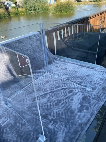 Desktop Protective Acrylic Shield/Sneeze Guard/Desk Divider with 3 Sided Panels - Picture 6 of 8