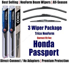 3pk Wipers Front & Rear - NeoForm - fit 1998-2002 Honda Passport - 16190x2/30130