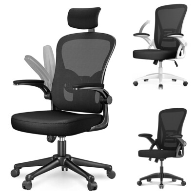 High Back Office Chair Ergonomic Swivel Mesh Computer Desk
