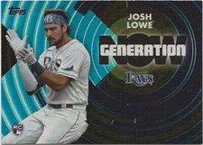 2022 Topps Update JOSH LOWE Generation Now BLUE Foil Rays Rookie RC #GN-85